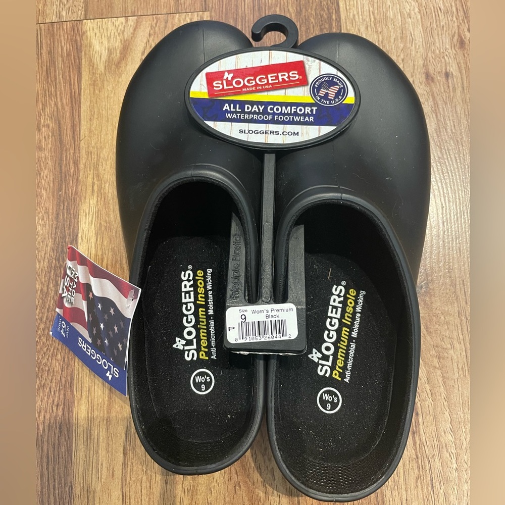 Sloggers Waterproof Premium Clog Women - Outdoor (Black), (Size 9)